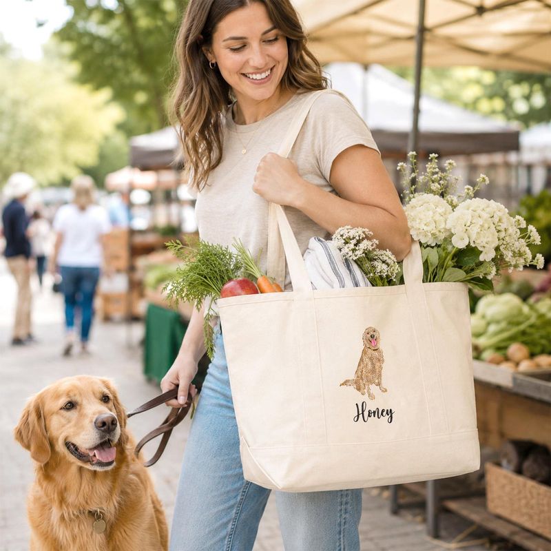 Custom Beach Bag With Pet Portrait – image 9