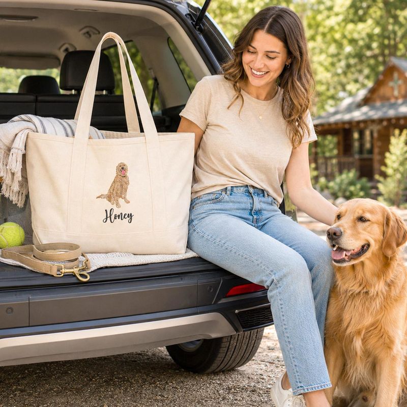 Custom Beach Bag With Pet Portrait – image 10