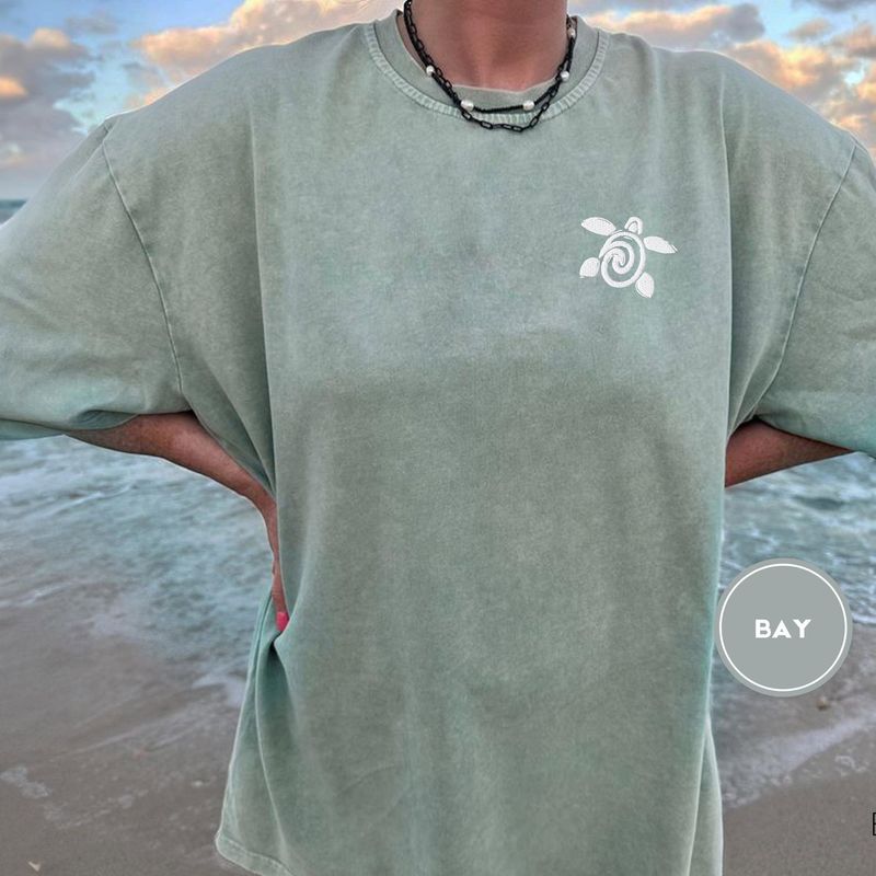 Turtle Embroidered Comfort Colors Beach Tee – image 10