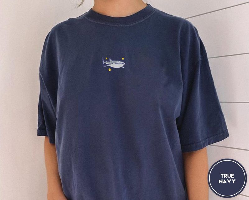 Whale Shark Embroidered Comfort Colors Tee – image 7