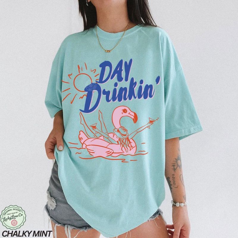 Day Drinking Shirt, Comfort Colors® Summer Drinking Shirt – image 3