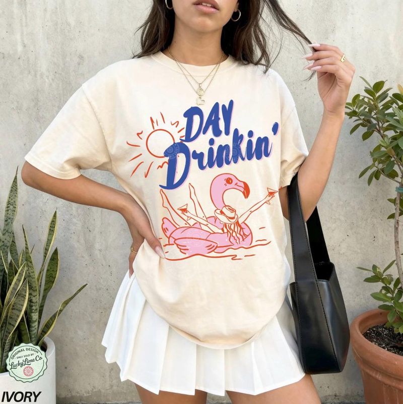 Day Drinking Shirt, Comfort Colors® Summer Drinking Shirt – image 4