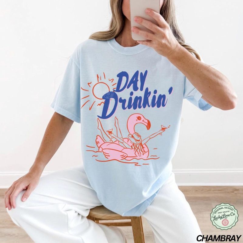 Day Drinking Shirt, Comfort Colors® Summer Drinking Shirt – image 7