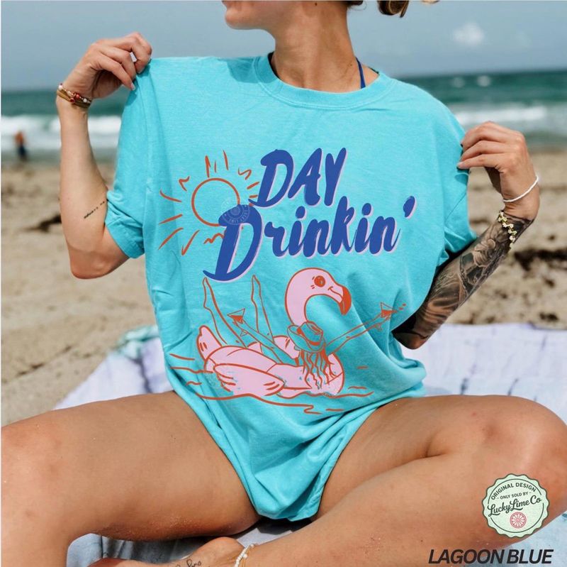 Day Drinking Shirt, Comfort Colors® Summer Drinking Shirt – image 8