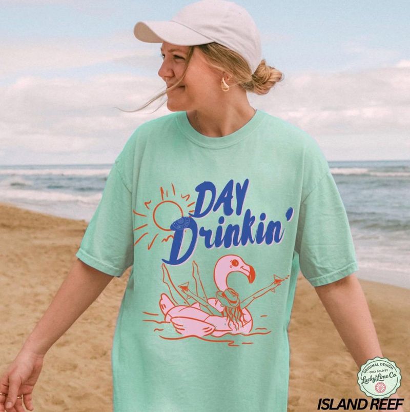 Day Drinking Shirt, Comfort Colors® Summer Drinking Shirt – image 10