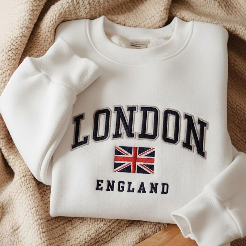 London England Embroidered Sweatshirt – image 4