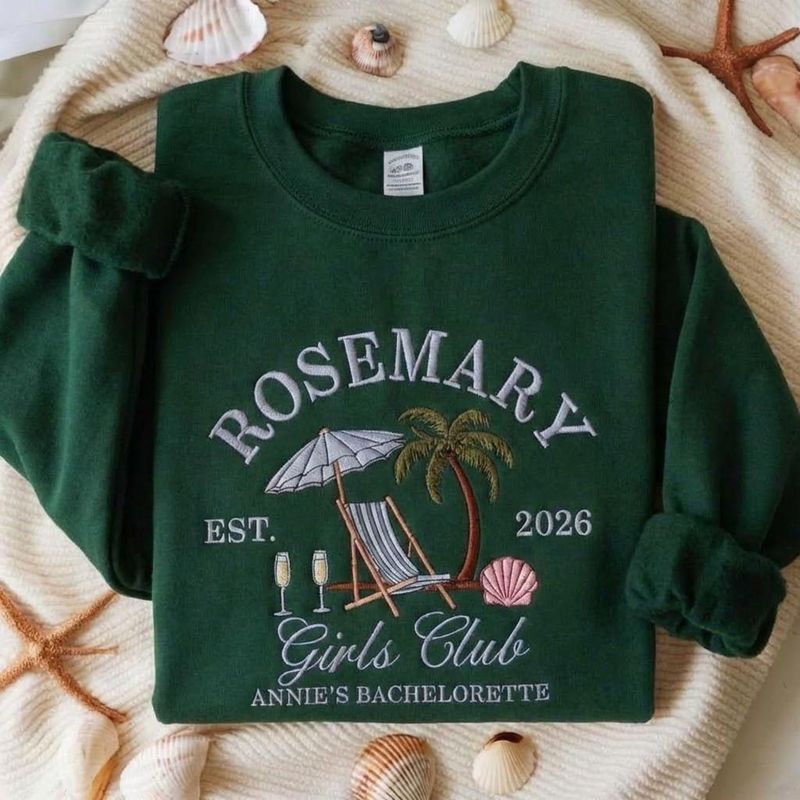 Custom Beach Bachelorette Embroidered Sweatshirt – image 5