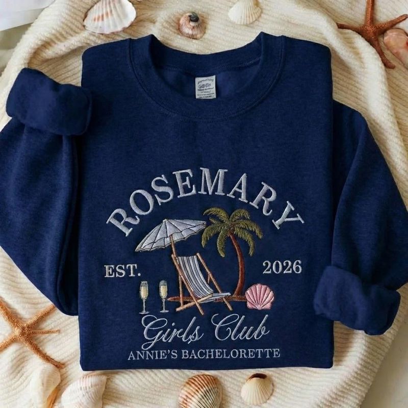 Custom Beach Bachelorette Embroidered Sweatshirt – image 6
