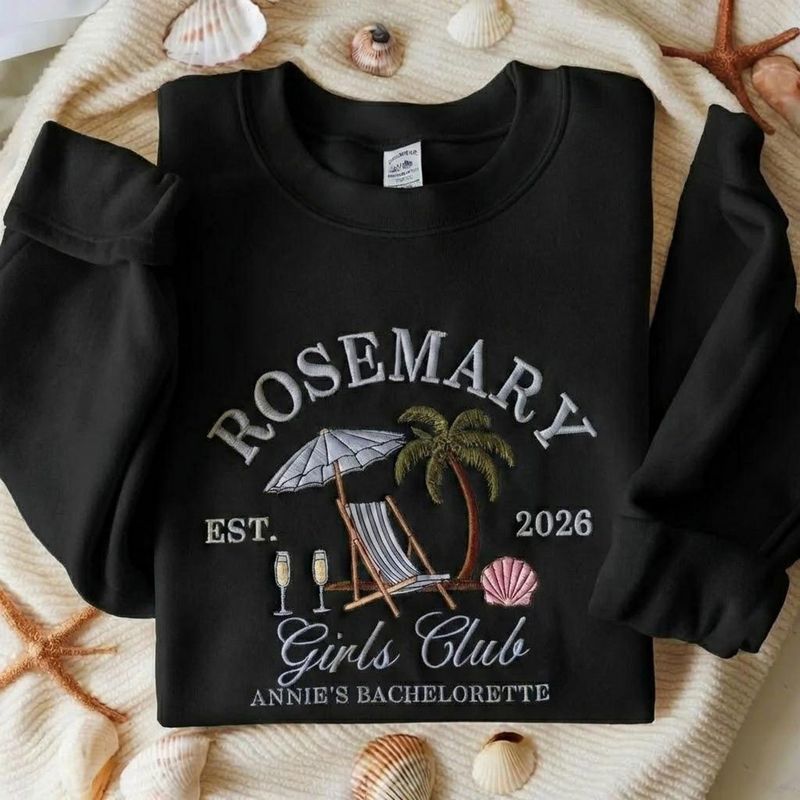 Custom Beach Bachelorette Embroidered Sweatshirt – image 8
