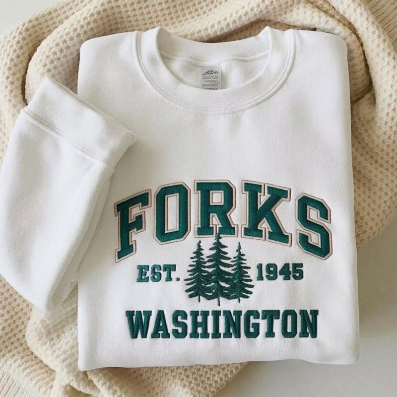 Embroidered Forks Washington Embroidered Sweatshirt – image 3