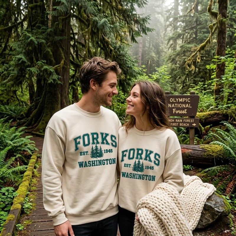 Embroidered Forks Washington Embroidered Sweatshirt – image 2