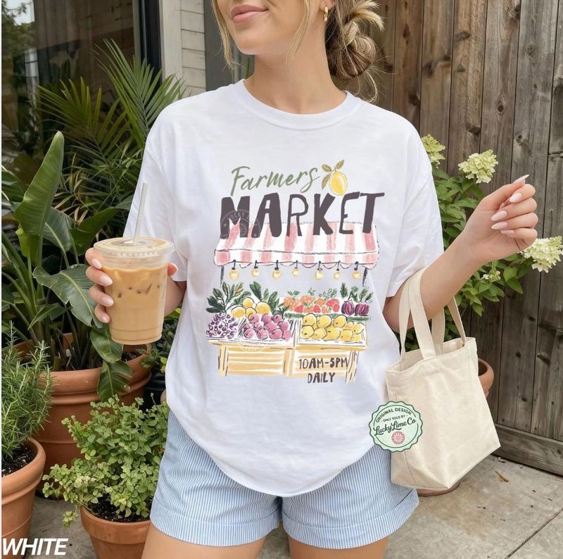 Farmers Market Shirt, Comfort Colors® Summer Graphic Tee – image 3