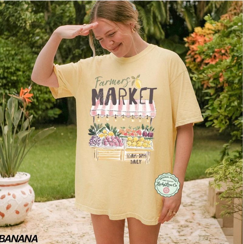 Farmers Market Shirt, Comfort Colors® Summer Graphic Tee – image 5