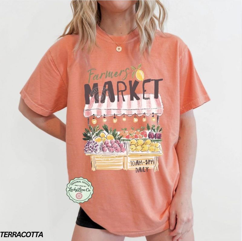 Farmers Market Shirt, Comfort Colors® Summer Graphic Tee – image 7
