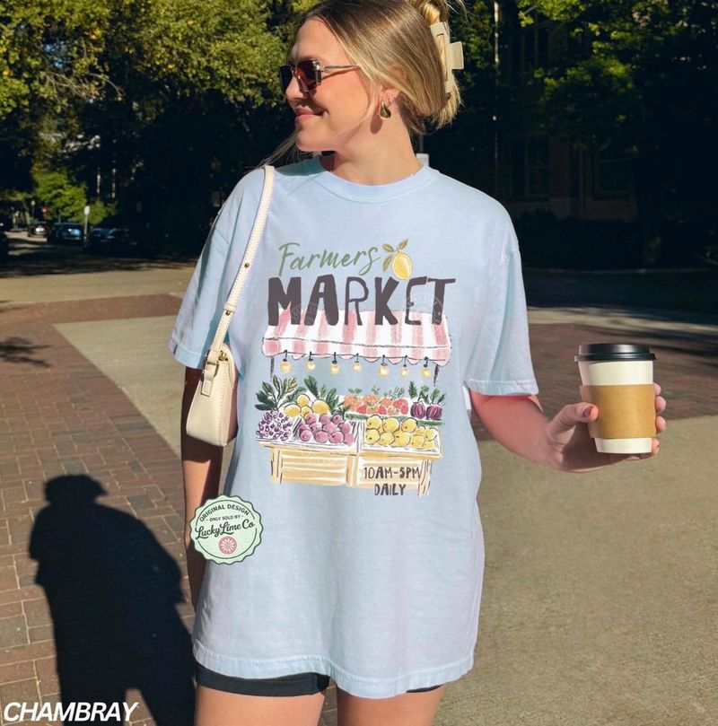 Farmers Market Shirt, Comfort Colors® Summer Graphic Tee – image 8