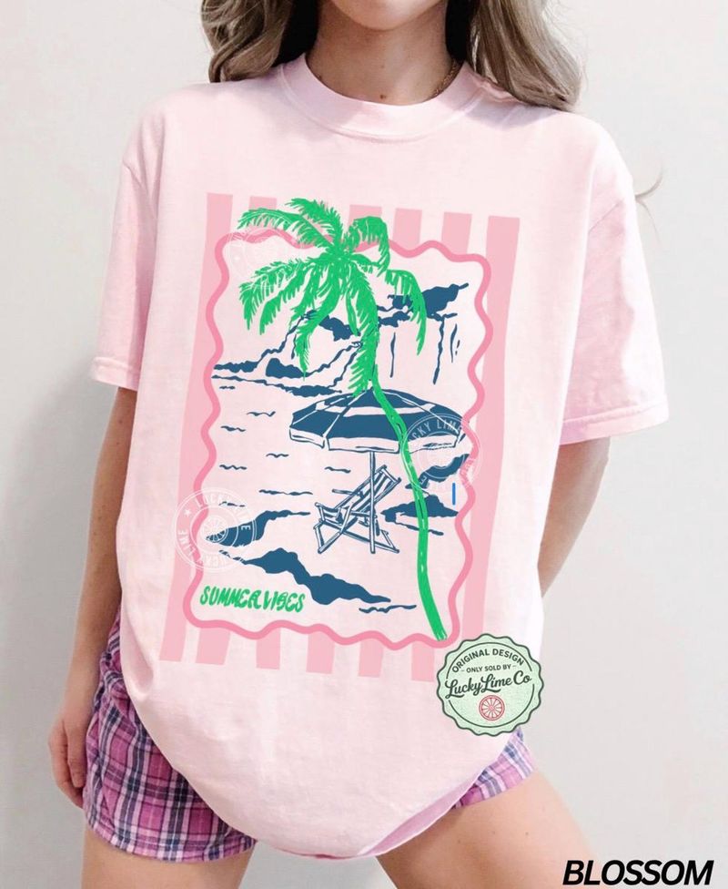 Summer Vibes Shirt, Comfort Colors® Summer Tshirt – image 3