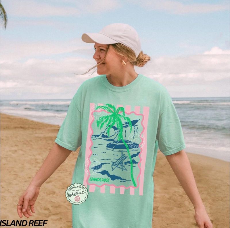 Summer Vibes Shirt, Comfort Colors® Summer Tshirt – image 6