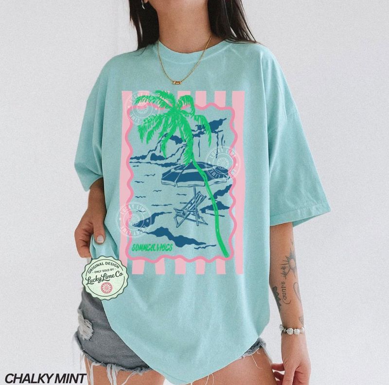 Summer Vibes Shirt, Comfort Colors® Summer Tshirt – image 8