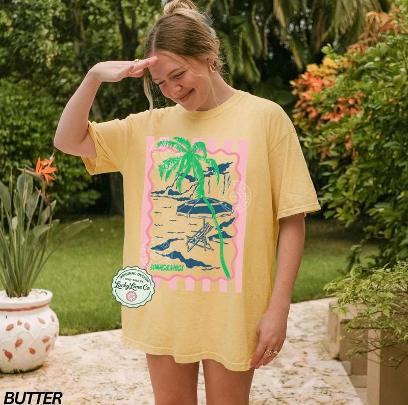 Summer Vibes Shirt, Comfort Colors® Summer Tshirt – image 9