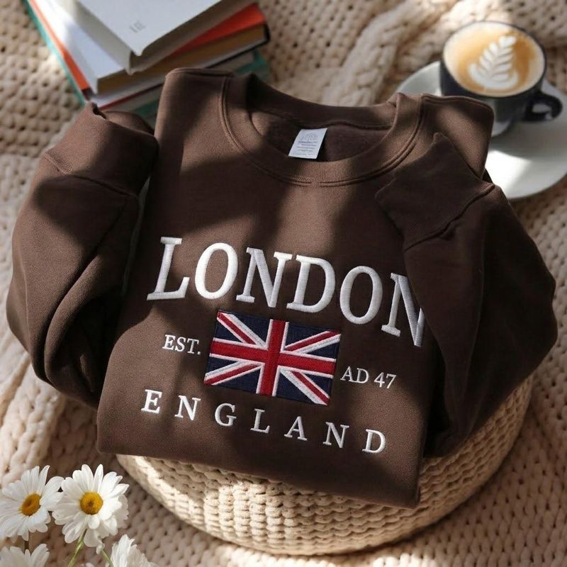London England Embroidered Sweatshirt – image 4