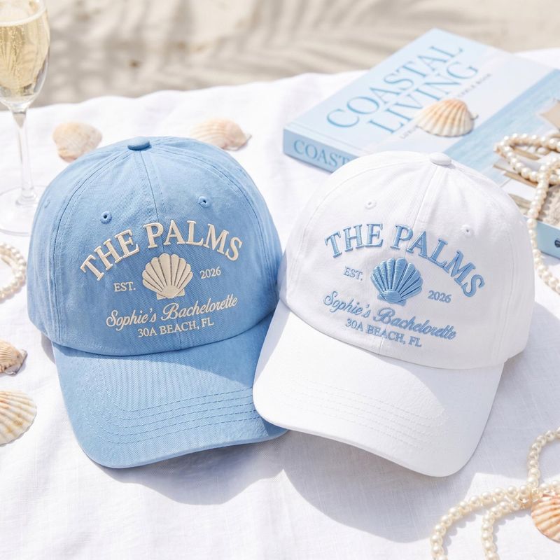 Custom Embroidered Beach Bachelorette Hat – image 3