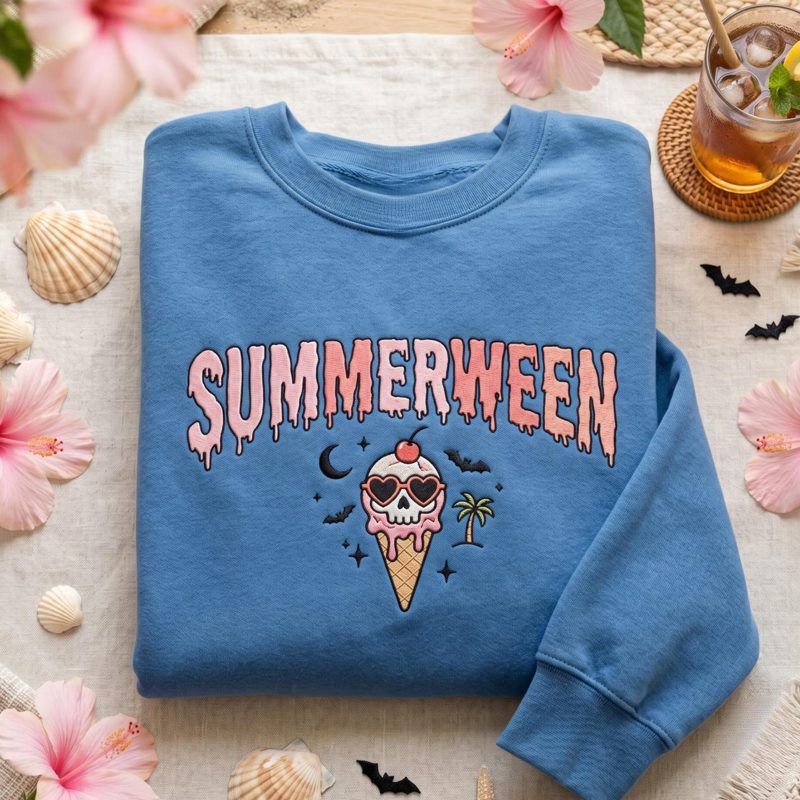 Embroidered Summerween Sweatshirt
