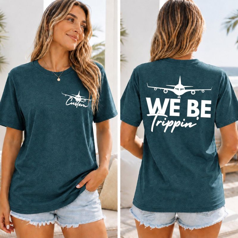 Personalized We Be Trippin Front and Back Print Matching Family Vacation SweatShirt – image 9