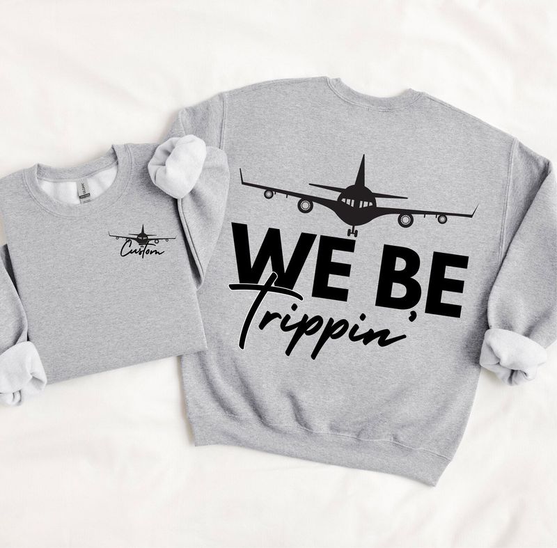 Personalized We Be Trippin Front and Back Print Matching Family Vacation SweatShirt – image 10