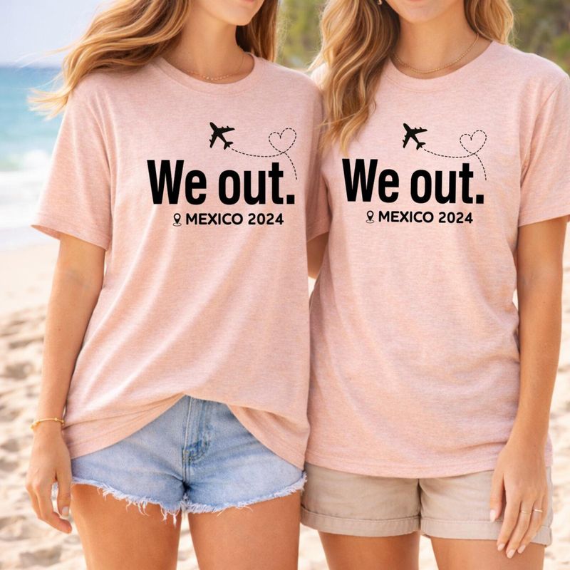 Custom Year and Destination "We Out" Matching Family Vacation Shirts – image 9