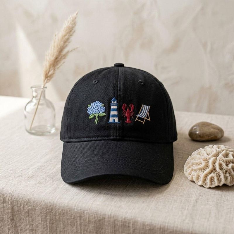 Beach Lover Embroidered Washed Hat – image 4