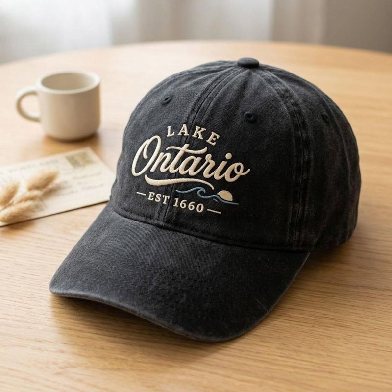 Lake Ontario Embroidered Washed Hat – image 2