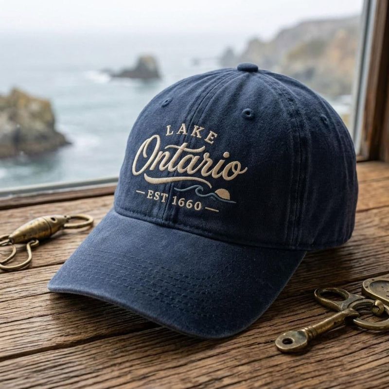 Lake Ontario Embroidered Washed Hat – image 3