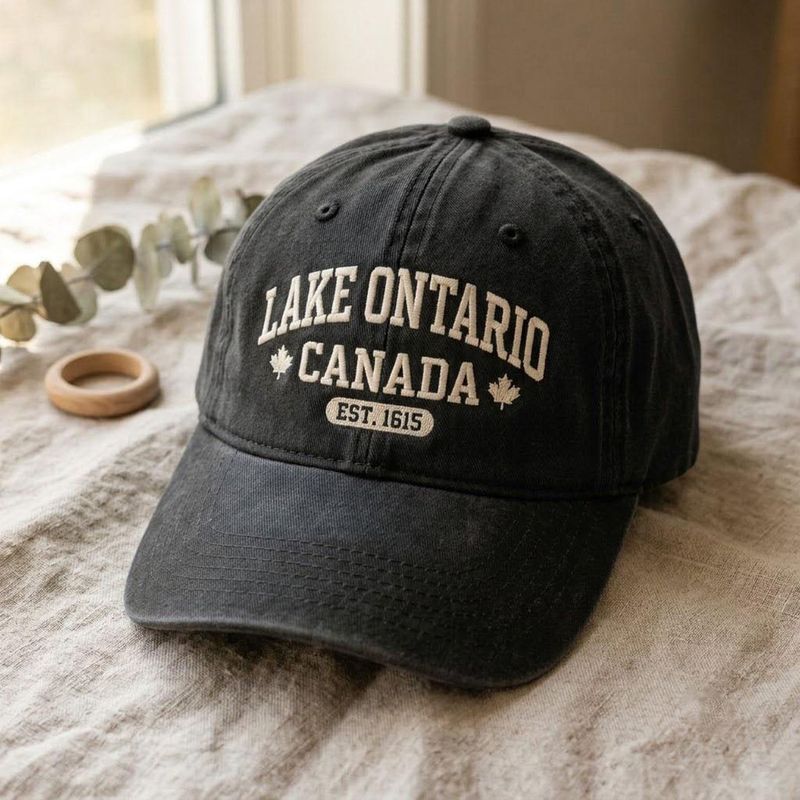Lake Ontario Embroidered Washed Hat – image 2
