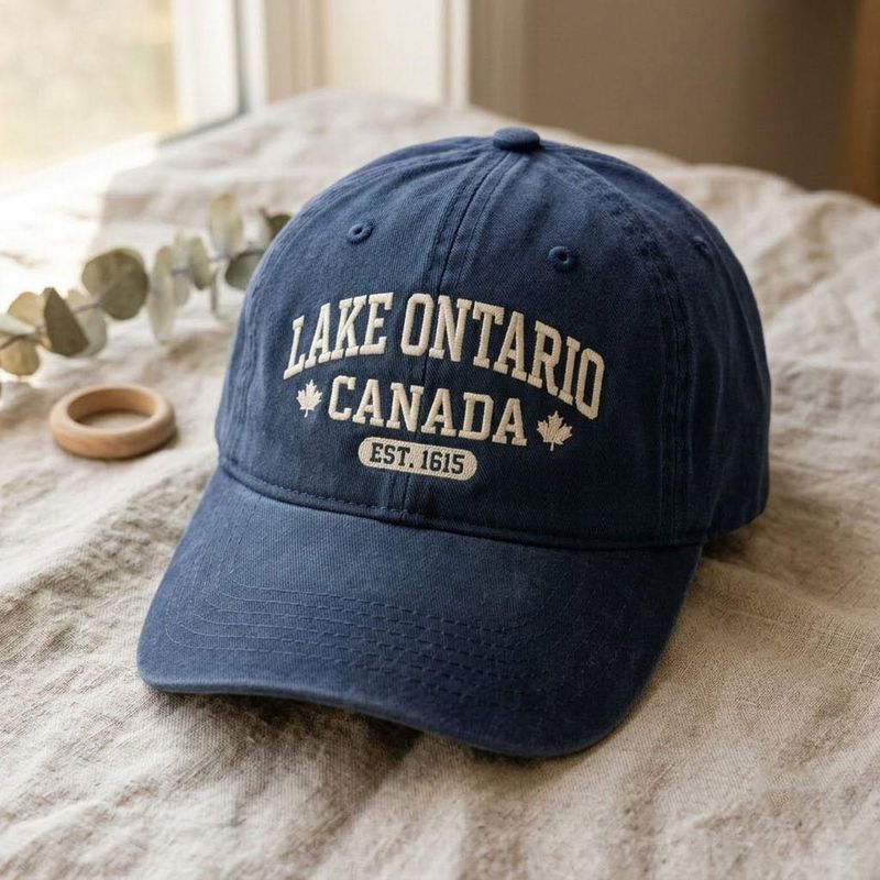 Lake Ontario Embroidered Washed Hat – image 3