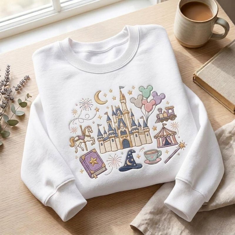 Fantasy Castle Embroidered Sweatshirt – image 3