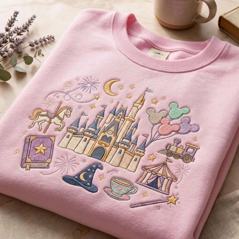 Fantasy Castle Embroidered Sweatshirt – image 4