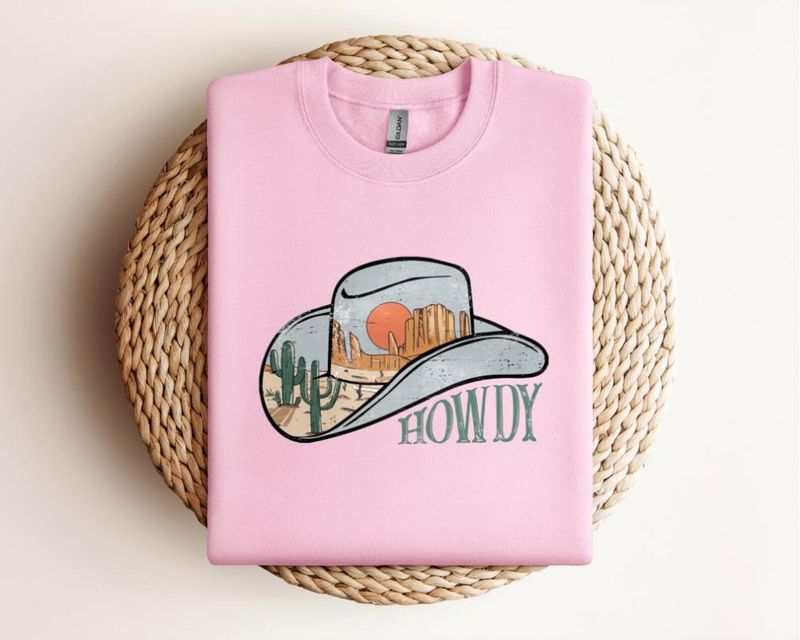 Vintage Western Cowboy Hat Graphic Tee: Desert Sunset Shirt – image 5