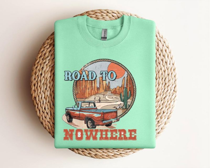 Road to Nowhere Sweatshirt: Texas Desert Graphic Tee – image 5