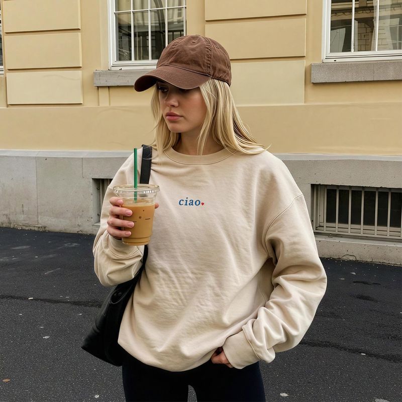 Embroidered Ciao Sweatshirt: Italy Travel Apparel – image 7