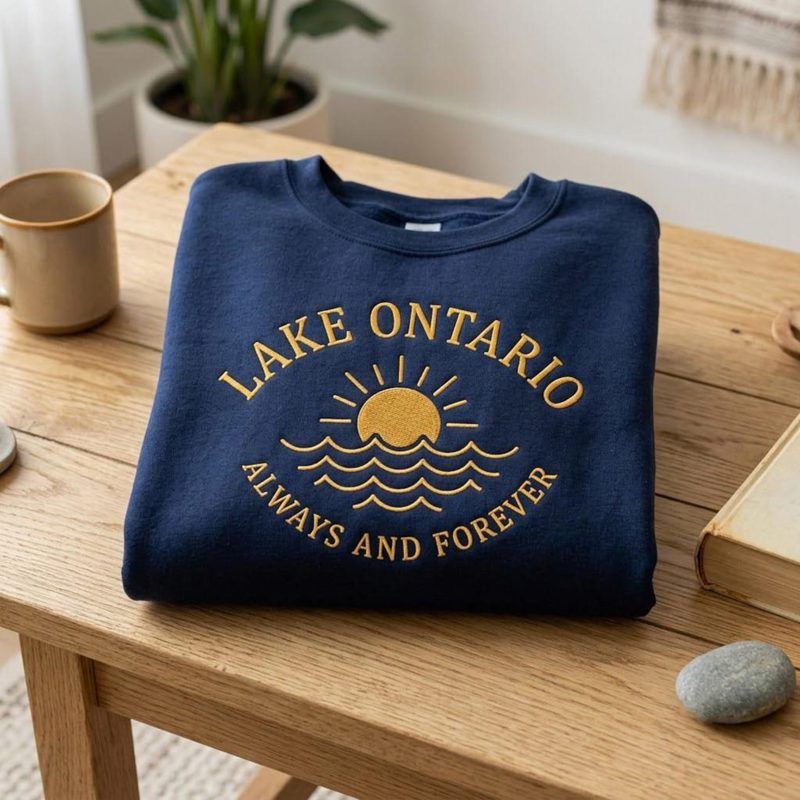 Lake Ontario Embroidered Sweatshirt