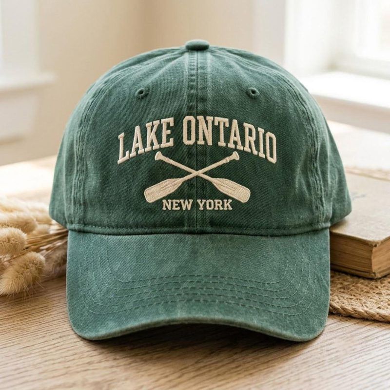 Lake Ontario Embroidered Washed Hat