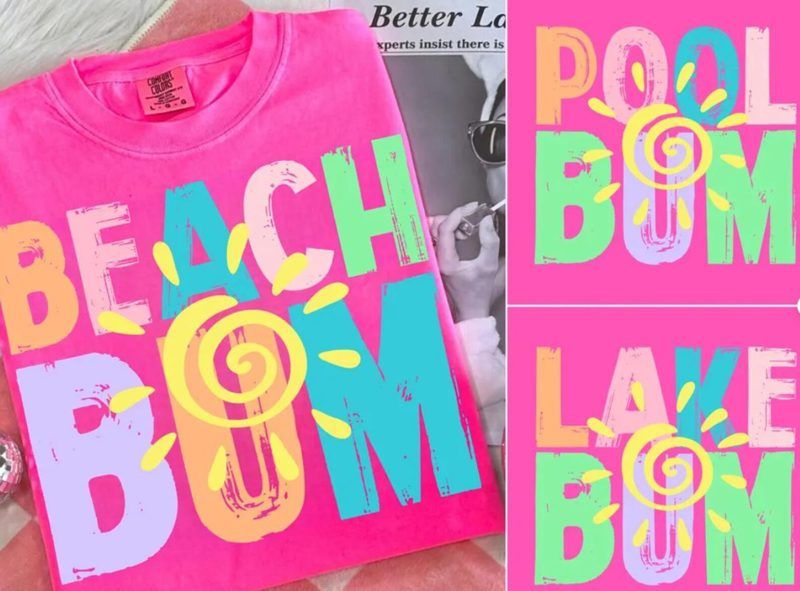 Retro Pool Bum Summer Graphic T-Shirt